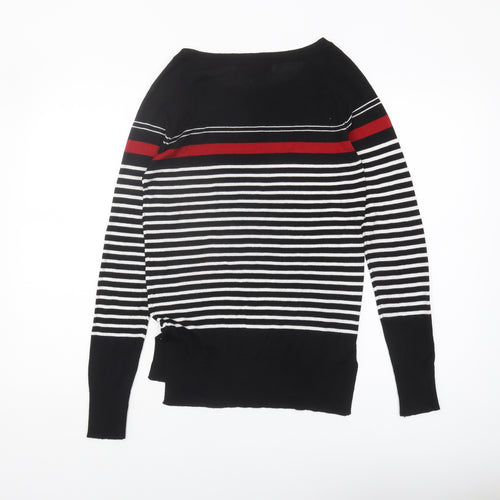 Next Women's Black Striped Pullover Jumper Size 6