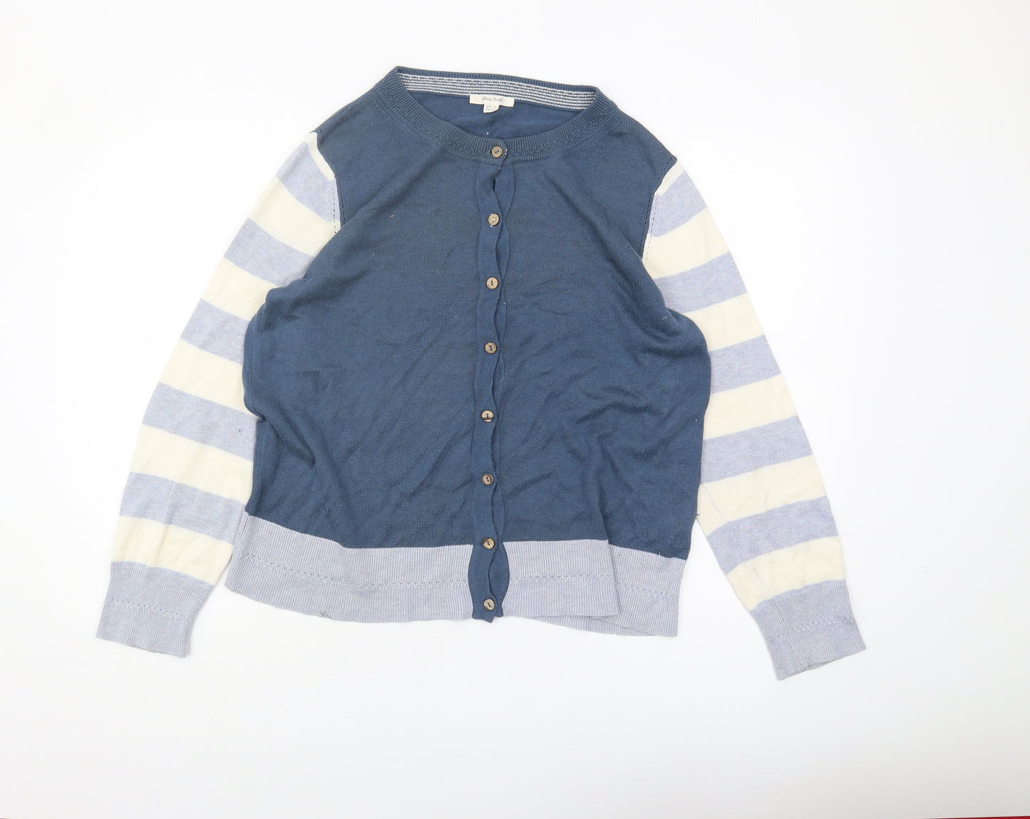 White Stuff Women's Blue Striped Cardigan Size 14