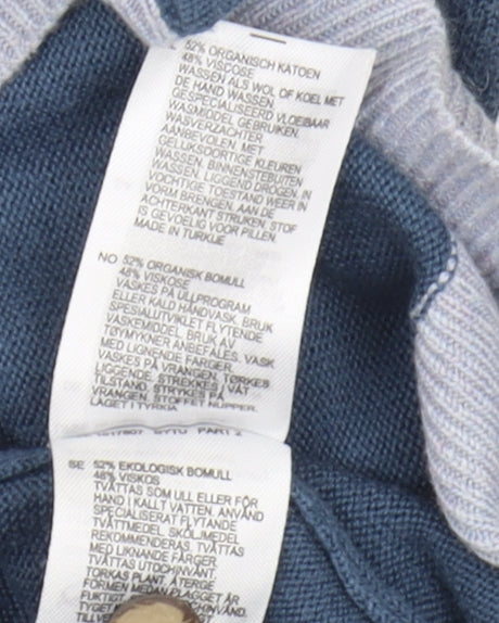 White Stuff Women's Blue Striped Cardigan Size 14