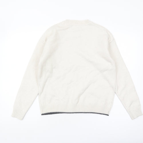Marks and Spencer Women's Ivory Star Jumper S, Casual Knit