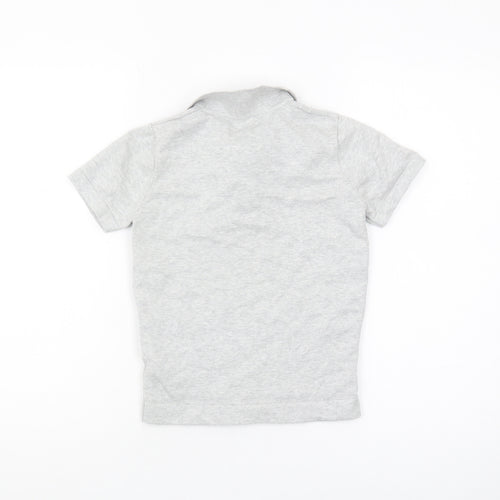 Next Boys Grey Zip Polo Jumper, 8 Years