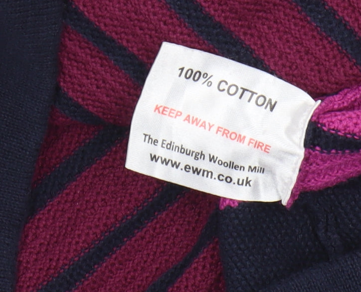 Isle Women’s Pink Striped Pullover Jumper Size L