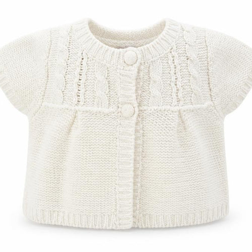 Next Girls White Short Sleeve Cardigan, Size 3-4 Years