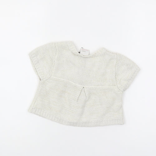 Next Girls White Short Sleeve Cardigan, Size 3-4 Years