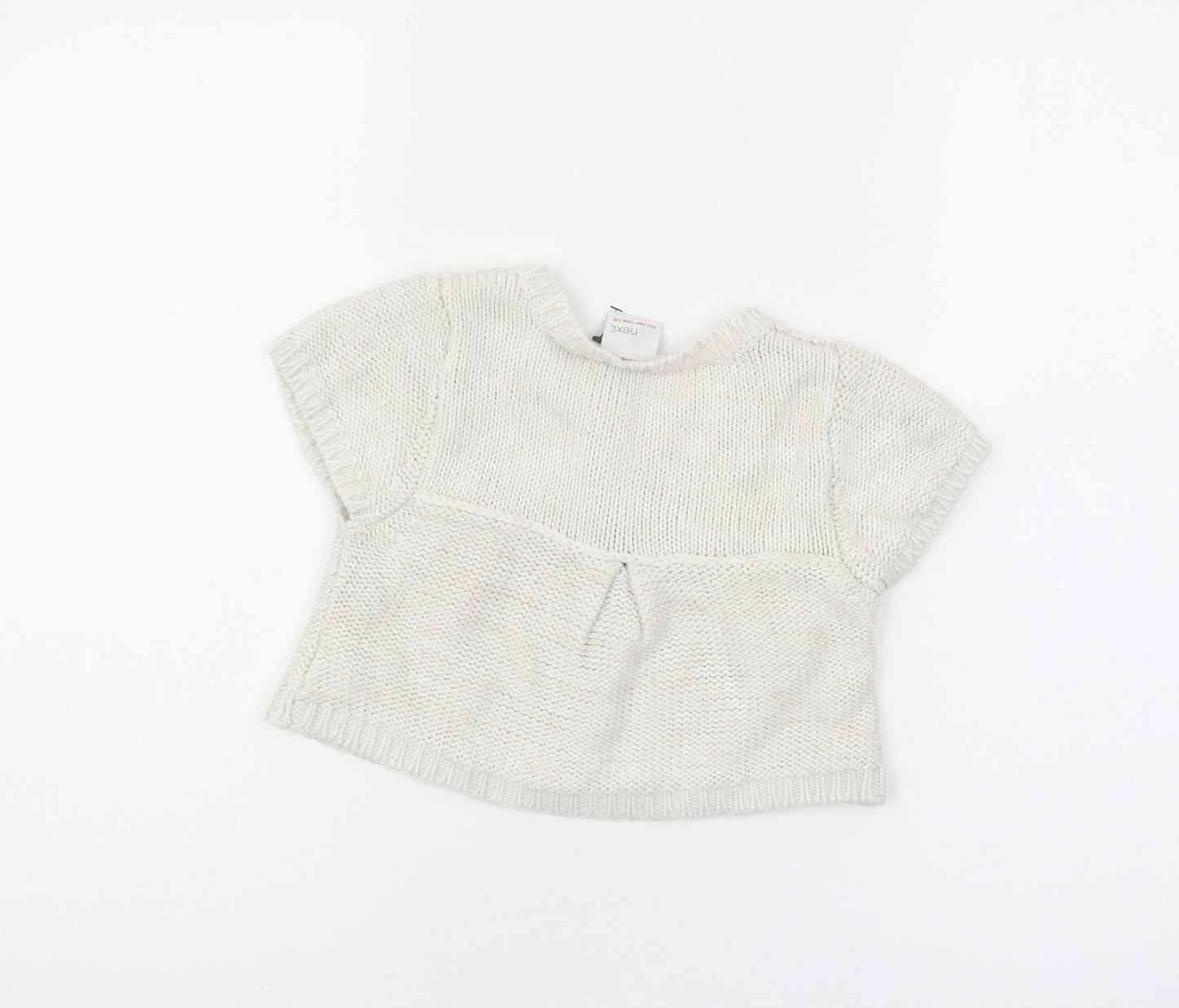 Next Girls White Short Sleeve Cardigan, Size 3-4 Years