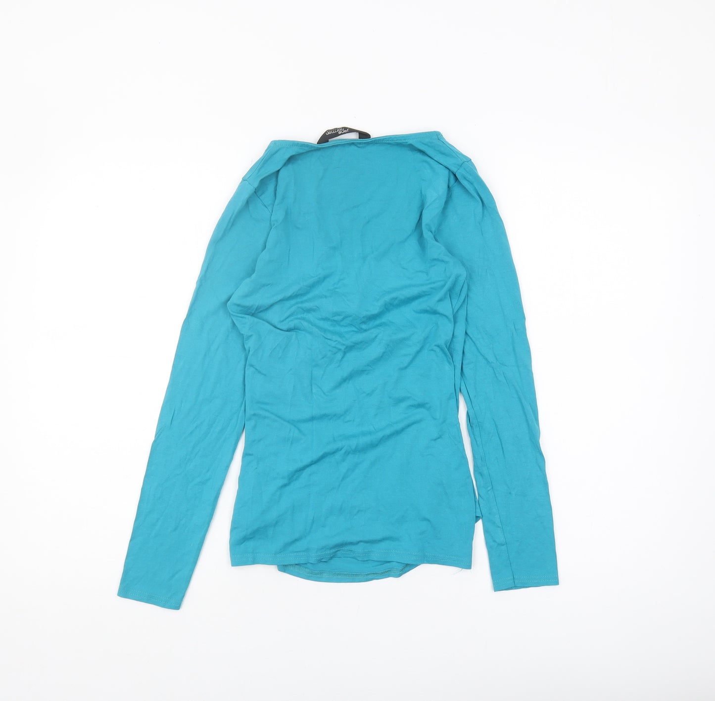 Jane Norman Women's Blue Wrap Blouse, Size 8