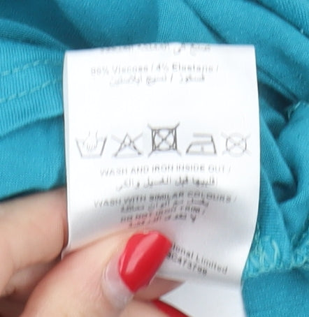 Jane Norman Women's Blue Wrap Blouse, Size 8