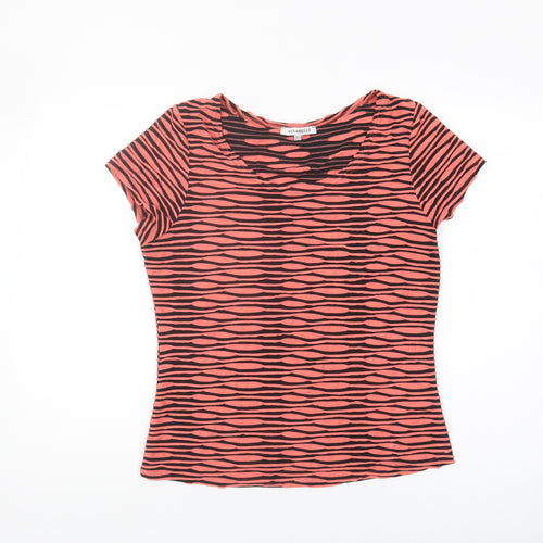 Annabelle Women's Multicoloured Striped T-Shirt Size 14