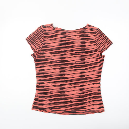 Annabelle Women's Multicoloured Striped T-Shirt Size 14