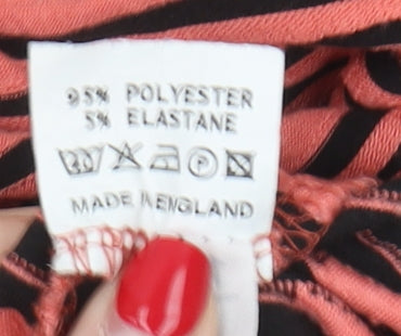 Annabelle Women's Multicoloured Striped T-Shirt Size 14