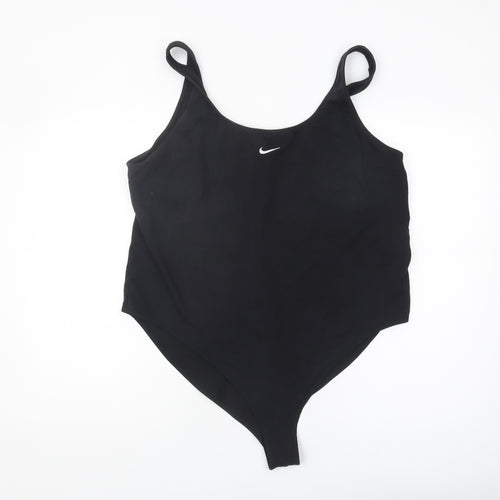 Nike Women's Black Leotard 2XL Cotton Blend Athletic