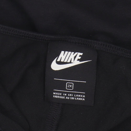 Nike Women's Black Leotard 2XL Cotton Blend Athletic