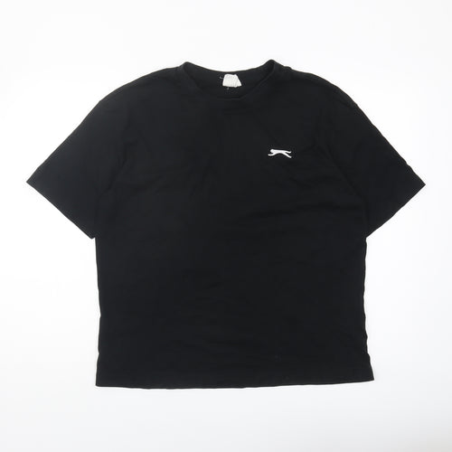 Slazenger Women's Black Cotton T-Shirt Size 10