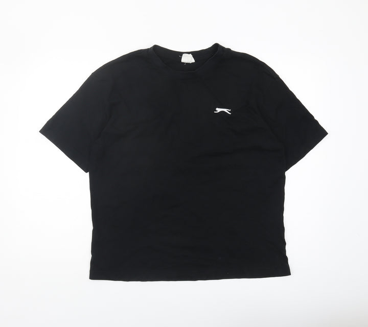 Slazenger Women's Black Cotton T-Shirt Size 10