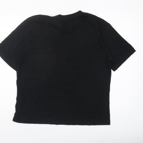 Slazenger Women's Black Cotton T-Shirt Size 10
