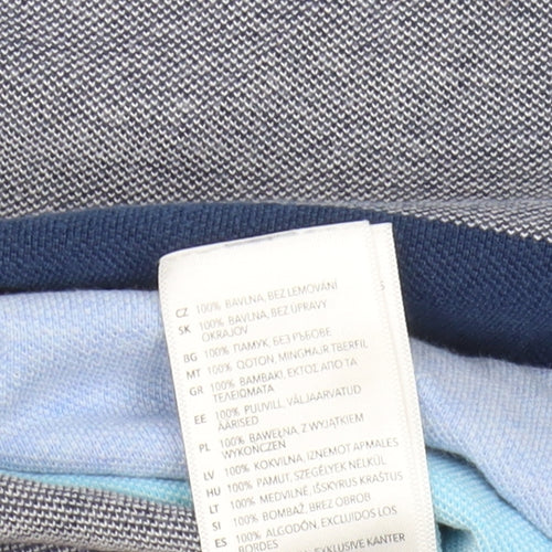 Maine New England Men's Blue Striped Polo Shirt, Size S