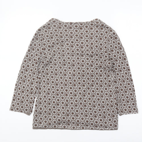Boden Women's Brown Geometric Blouse Size 8