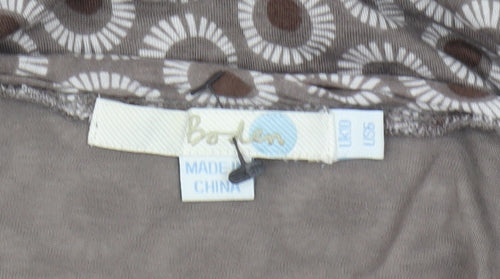 Boden Women's Brown Geometric Blouse Size 8