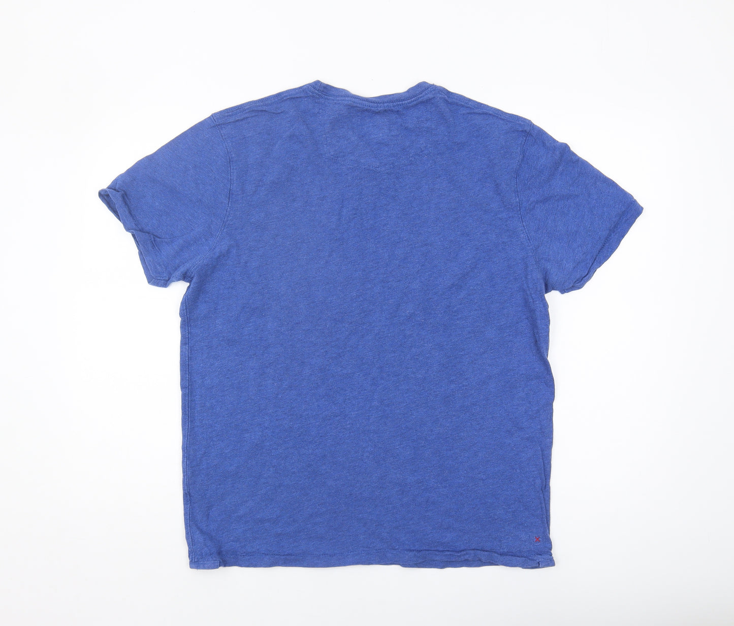 Fat Face Men's Blue Cotton V-Neck T-Shirt M