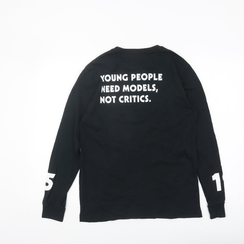 Coconut Island Men's Black Graphic Long Sleeve T-Shirt S