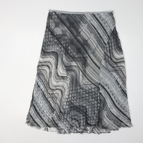 Marks and Spencer Women's Grey Geometric Skirt Size 16