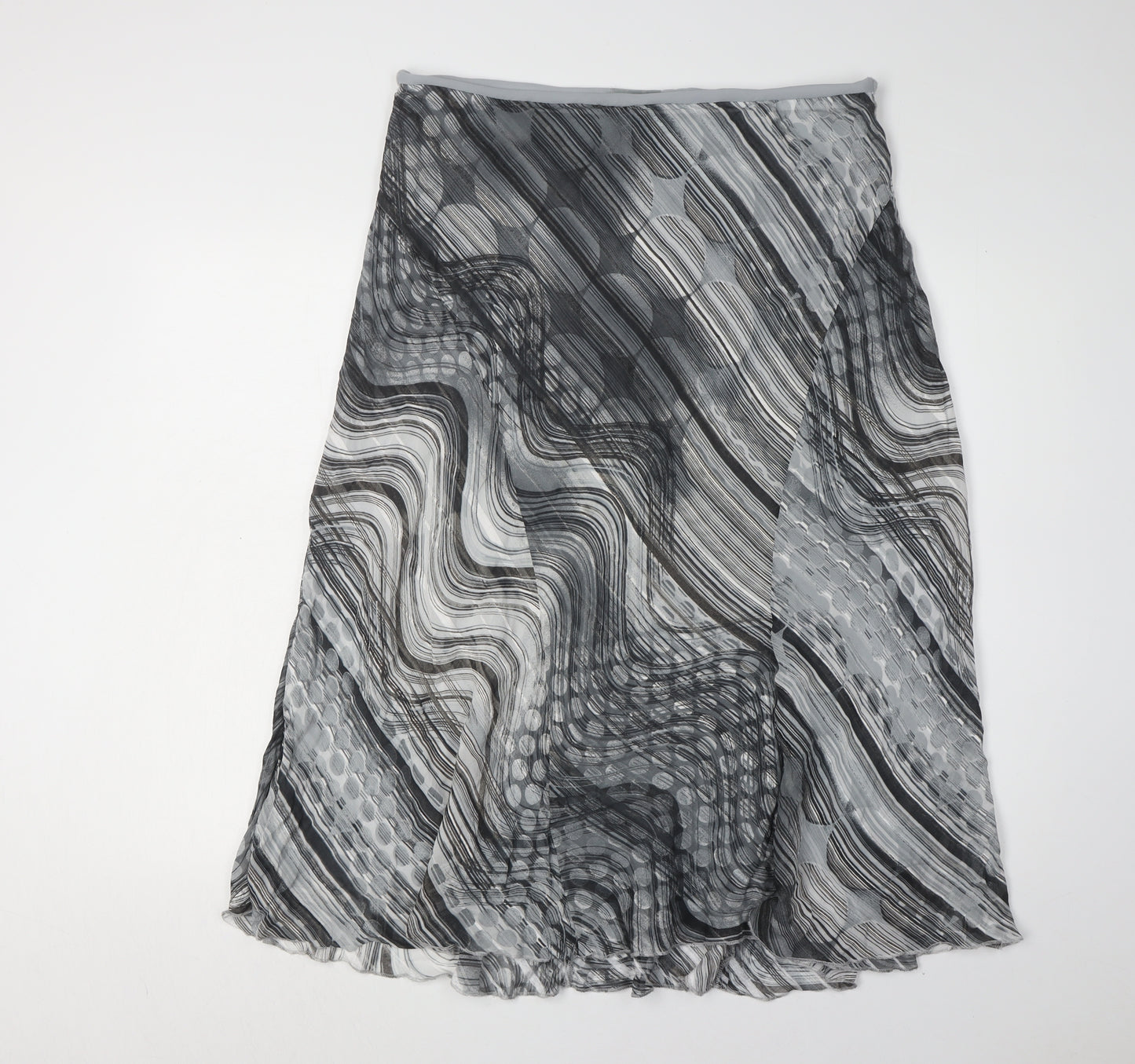 Marks and Spencer Women's Grey Geometric Skirt Size 16