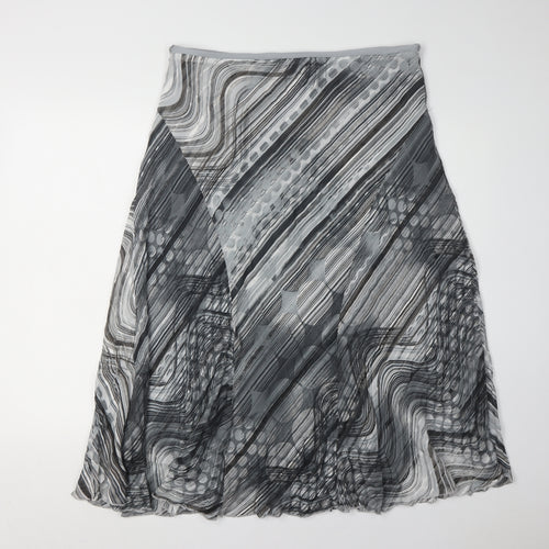 Marks and Spencer Women's Grey Geometric Skirt Size 16