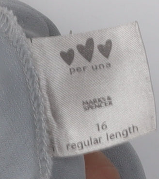 Marks and Spencer Women's Grey Geometric Skirt Size 16