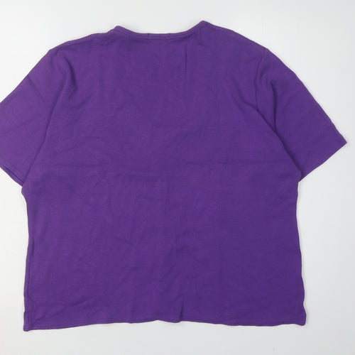 Rogers + Rogers Women's Purple V-Neck Cardigan Size 20