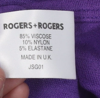 Rogers + Rogers Women's Purple V-Neck Cardigan Size 20