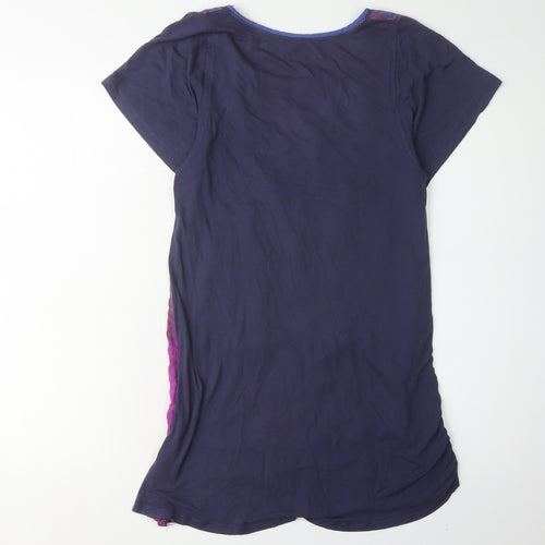 Next Women's Purple Geometric T-Shirt, Size 8