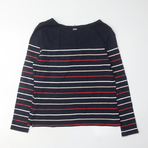 Barbour Women's Blue Striped T-Shirt Size 12