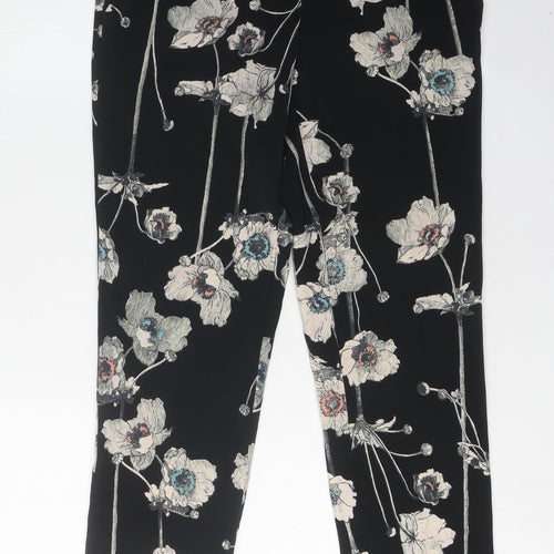 Warehouse Women's Black Floral Slim Trousers