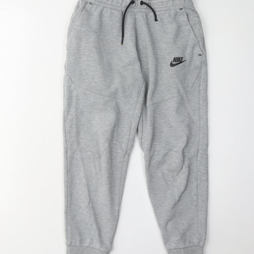 Nike Boys Grey Jogger Trousers, M, Elastic Waist, Activewear