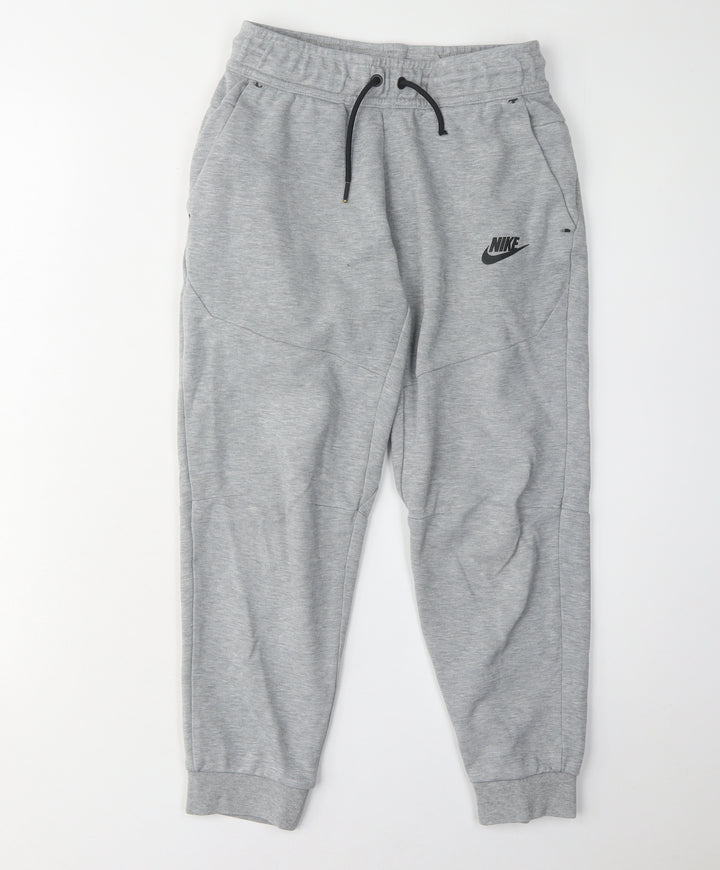 Nike Boys Grey Jogger Trousers, M, Elastic Waist, Activewear