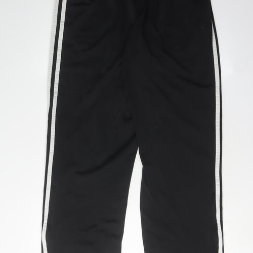Adidas Men's Black Joggers L - Elasticated & Zippered