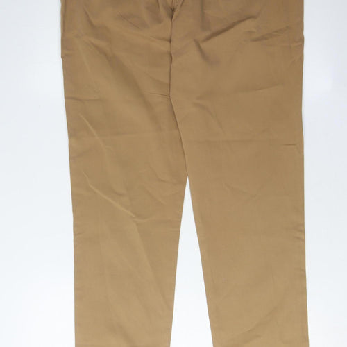 Marks and Spencer Women's Beige Chino Trousers Size 14