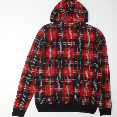 Brave Soul Men's Red XL Plaid Pullover Jumper