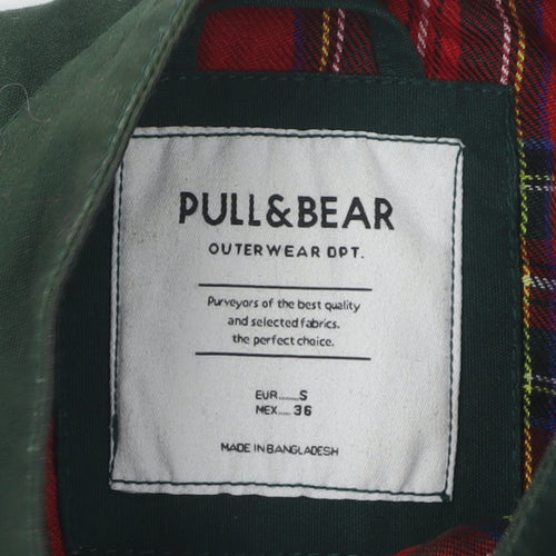 Pull & Bear Men's Green Basic Jacket, Size S