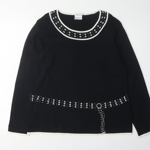 Roman Originals Women's Black XL Pullover Jumper