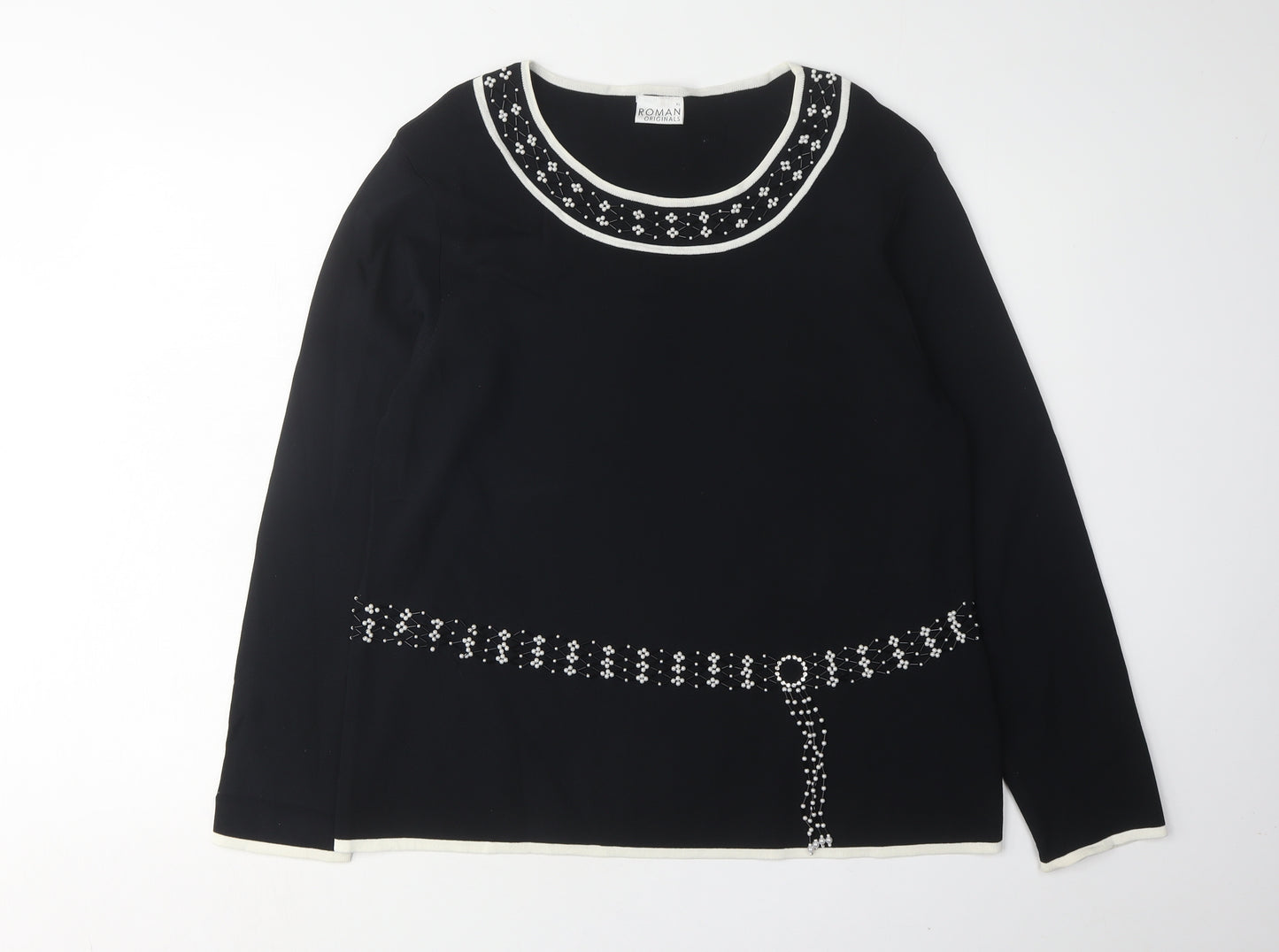 Roman Originals Women's Black XL Pullover Jumper