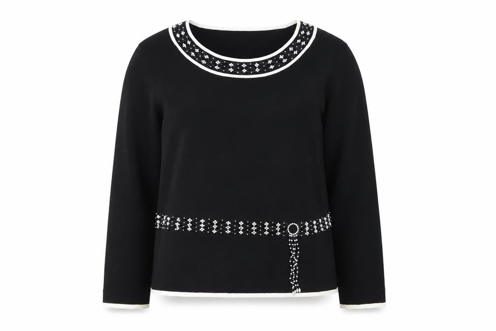 Front view of Roman Originals Women's Black XL jumper