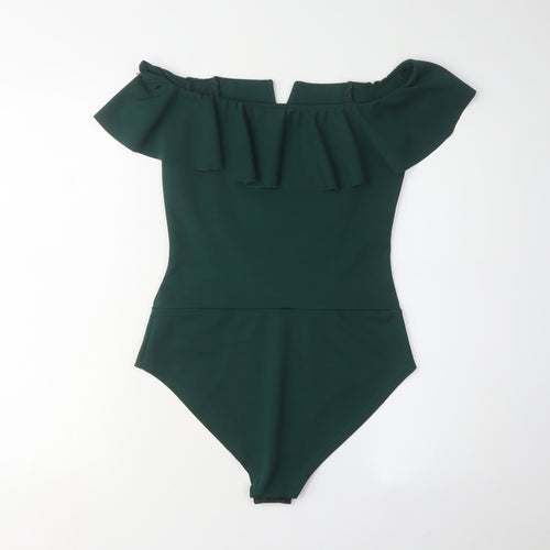 Quiz Women's Green Off-Shoulder Bodysuit Size 12