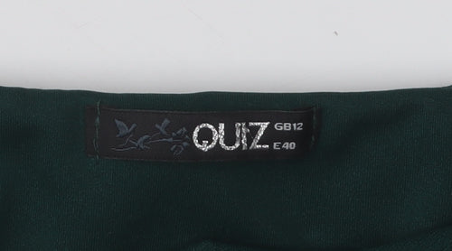 Quiz Women's Green Off-Shoulder Bodysuit Size 12