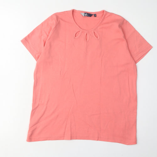Isla Women's Pink T-Shirt, Size M, Round Neck