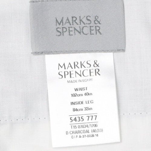 Marks and Spencer Men's Black Formal Trousers 40