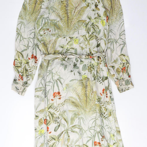 H&M Women's Shirt Dress, Multicoloured, S, Viscose, Floral