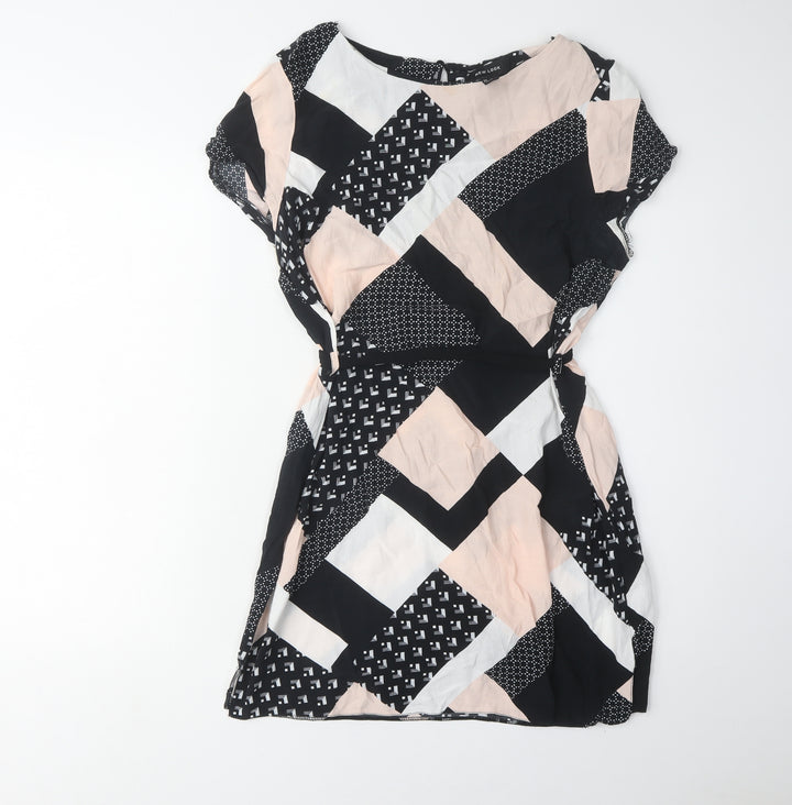 New Look Women's Multicoloured Patchwork Dress 12