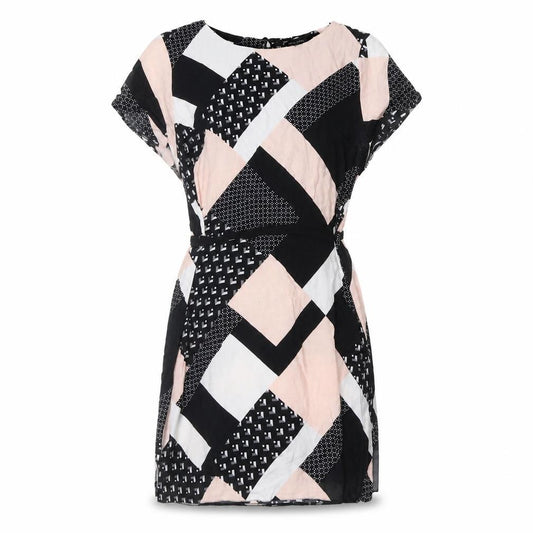Front view of New Look Women's Multicoloured Patchwork Dress 12