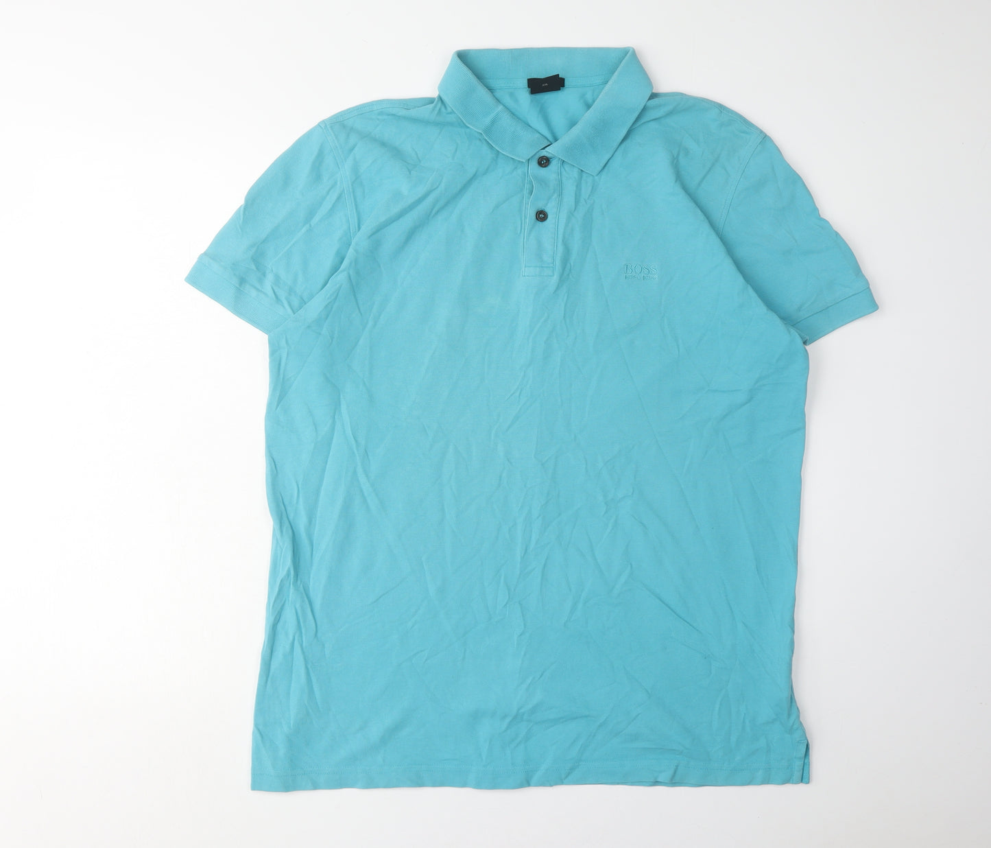 Hugo Boss Men's Blue Polo 2XL Regular Fit